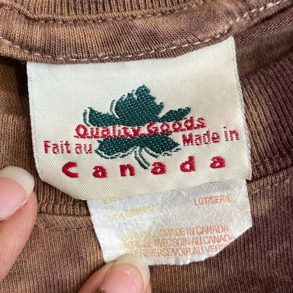 Quality goods made in Canada Alaskan tie-dye T-shirt with graphic moose sz S - Picture 4 of 9